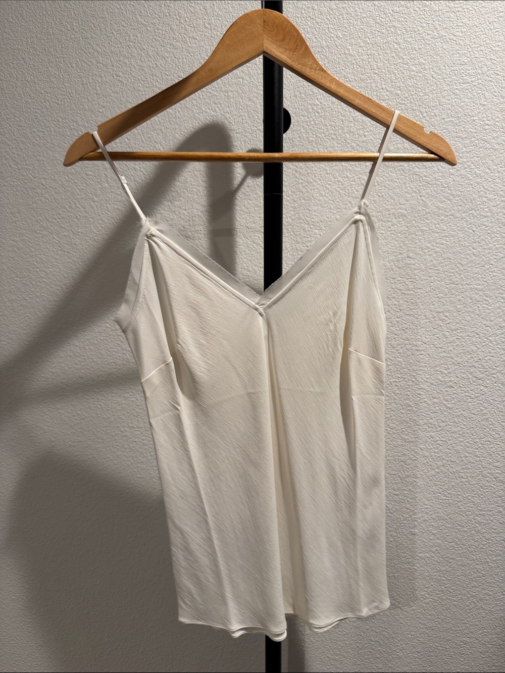Frame Denim Ivory V-Neck Slip Chemise